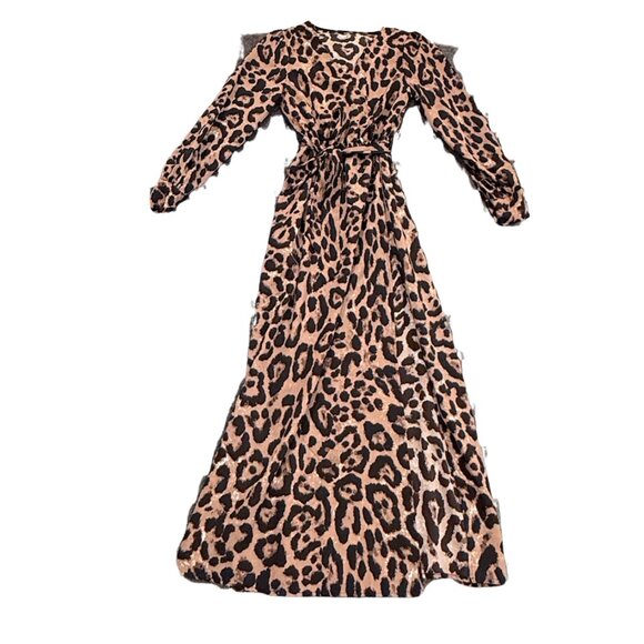 Dresses & Skirts - Ladies Small Leopard Maxi Dress w/ Slit